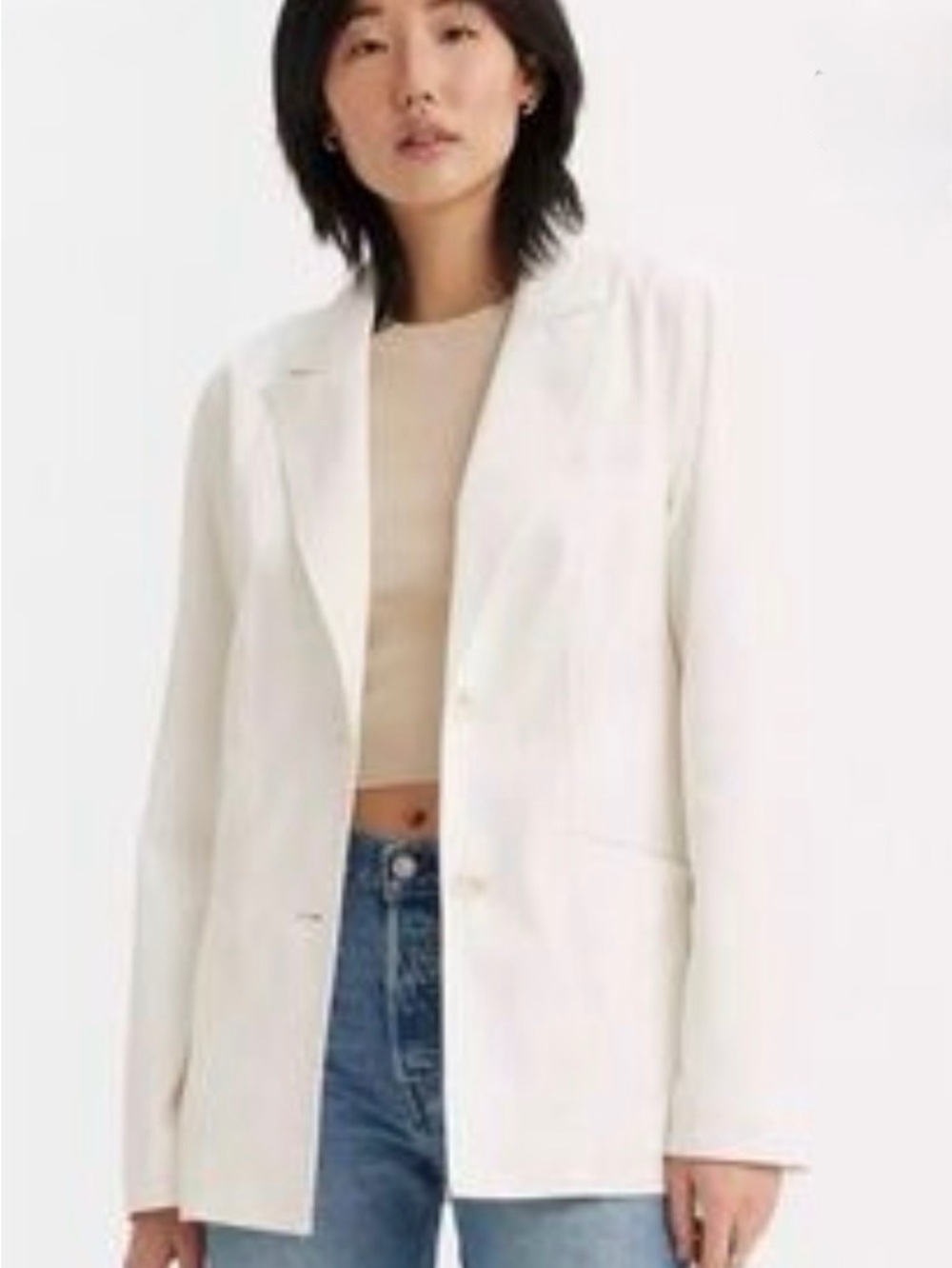 Women's Levi’s White Single-Breasted Blazer Jacket